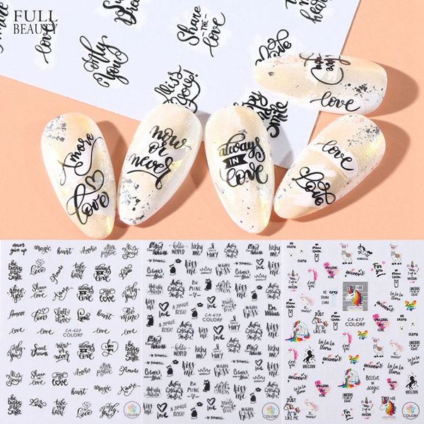 

1 sheet vivid flamingo unicorn flower water decal red purple pink black manicure nail art transfer sticker