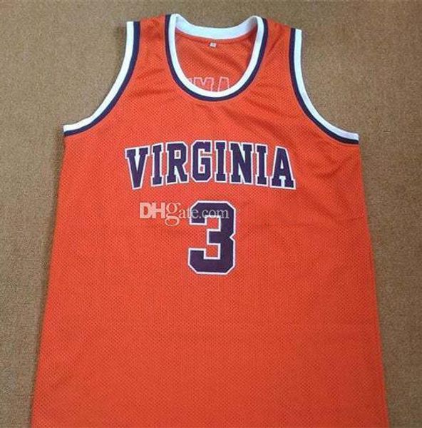 

jeff lamp #3 virginia cavaliers college retro basketball jersey mens stitched custom any number name jerseys, Black;red