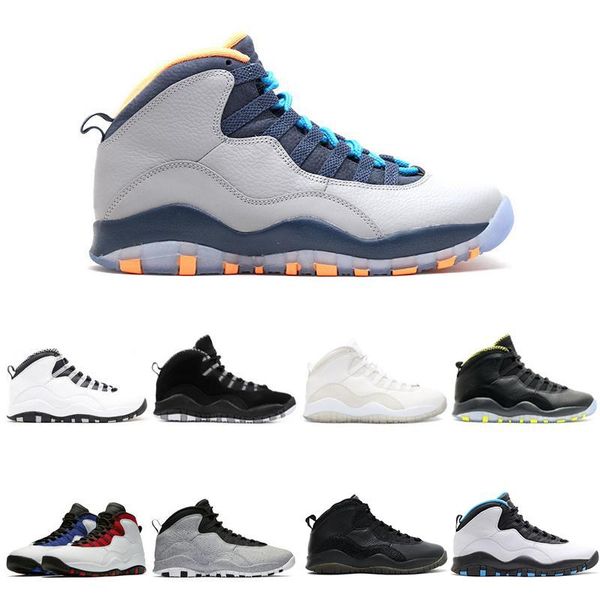

10 basketball shoes 10s i'm back cool grey infrared fusion red venom powder blue men sports sneakers 40-47