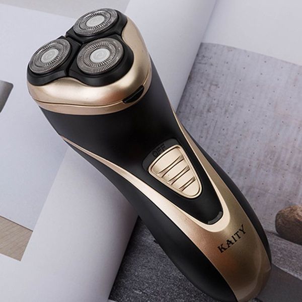 

men electric beard shaver razor usb rechargeable 3d triple floating head trimmer electric shaver