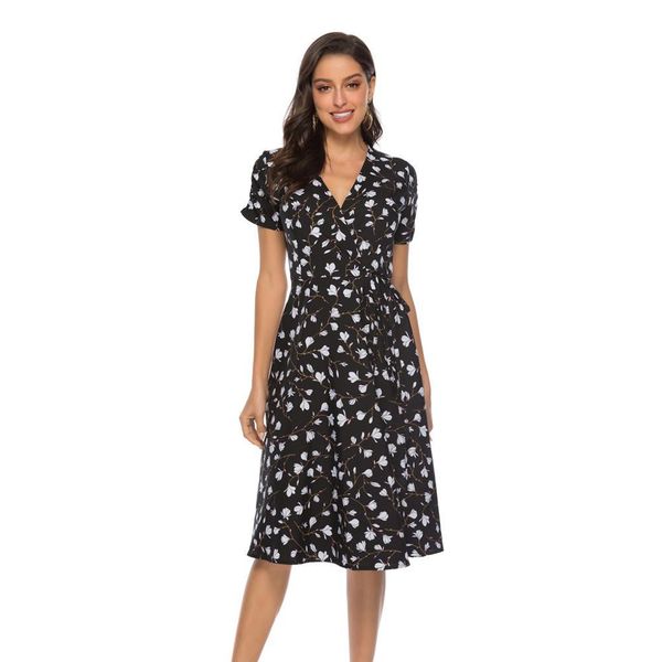 

2020 fashion ladies sell women's wear dresses 19531, Black;pink