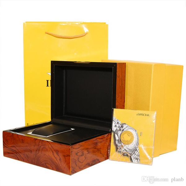 

watch box paper bags certificate original boxes for breitling wooden men mens watches gift box, Black;blue