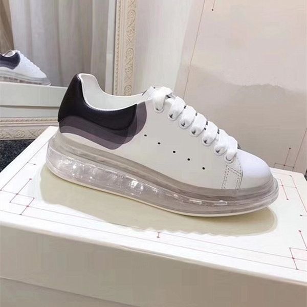 

new high version autumn leather mq small white shoes crystal gas bottom sports casual shoes thick sole shoes mens and women's board sho, Black
