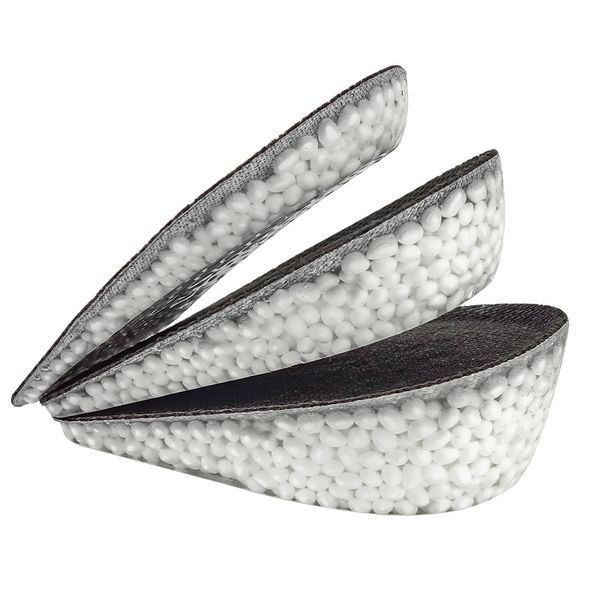 

heightening insole women cushion pads high elastic absorption silicone half pad heel insoles heel arch support soft, Black