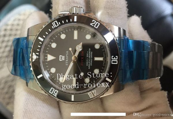 

new men's automatic 2813 watches em mens no date sapphire watch ceramic bezel 114060 sub dive men sport baselworld oyster wristwatches, Slivery;brown