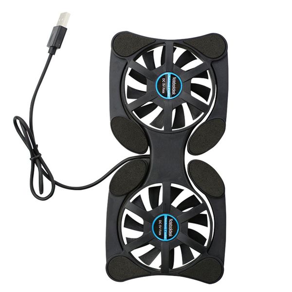

mini portable lapfan cooler folding foldable usb dual fan cooler cooling pad for pc lapnotebook
