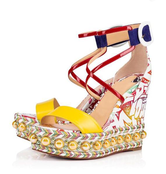 

Luxury lady red bottom hoe for women 039 chocazeppa andal wedge pearl tud women ankle trap gladiator andal party wedding dre