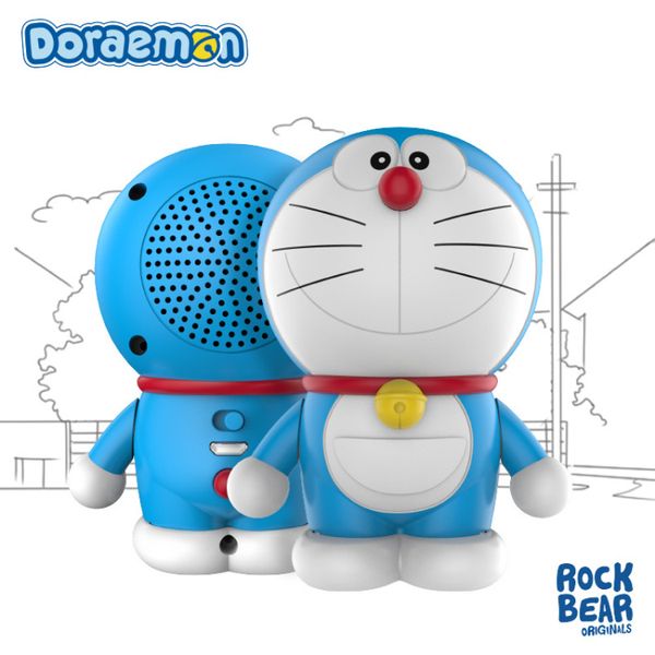 

new rock doraemon mini bluetooth динамик робот cat doll портативный украшение подарок беспроводной музыкальный плеер desktop