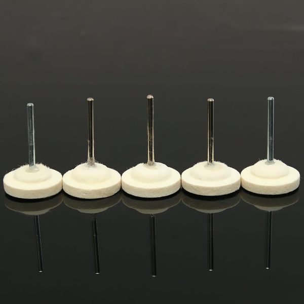 

1/5pcs d25mm t type felt wool polishing head buffing pad wheel tool for rotary