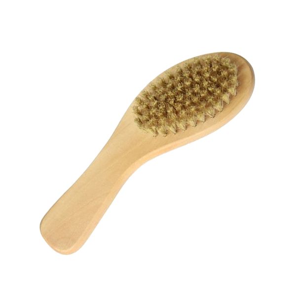 

horsehair shoe shine brush professional boot shoes polish brush, White;pink