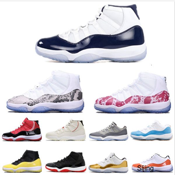 

2020 mens basketball shoes 11s concord 45 23 platinum tint prom night gym red 11 bred designer trainers sports sneaker size 5.5-13