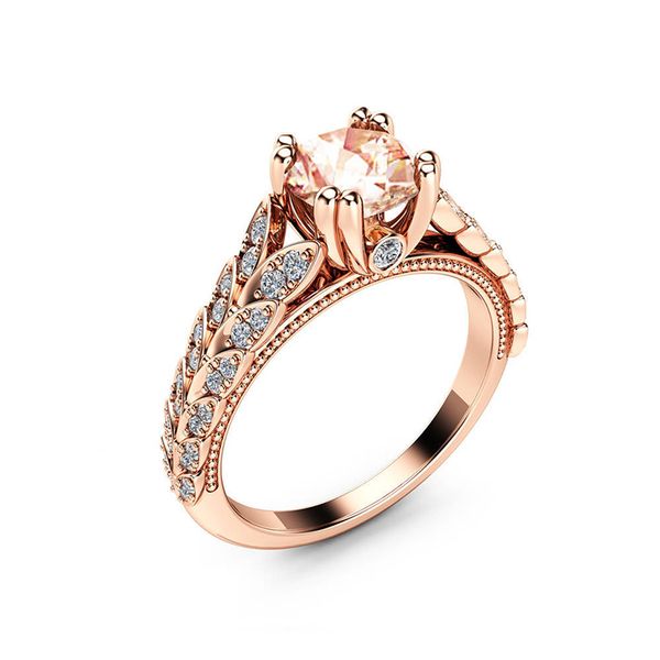 

selling exquisite new retro ring female fashion crystal jewelry engagement ring female, Golden;silver