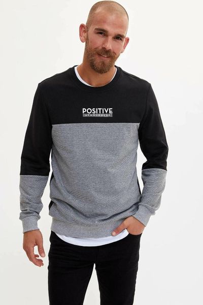 

defacto man sweat shirt-m0561az19au, Black