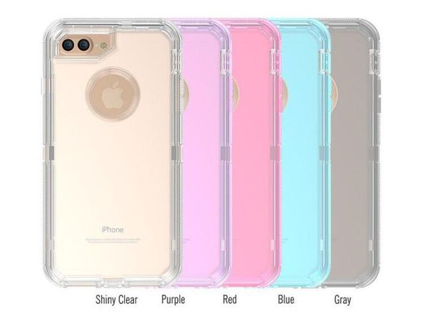 

transparent phone case 3in 1 shockproof acrylic bumper hybrid defender hard cases cover new for iphone 11 pro max xr 7 samsung s10 plus
