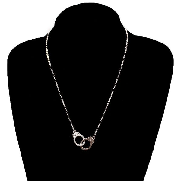 Handschellen Anhänger Halskette Für Frauen Männer Steampunk Mode Schmuck Liebhaber Collares FREIHEIT Halskette Kette Geschenk
