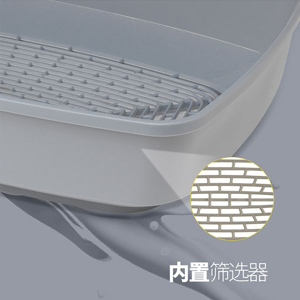 

no need to shovel, double-deck cat sand basin, toilet, shit oversized inlet