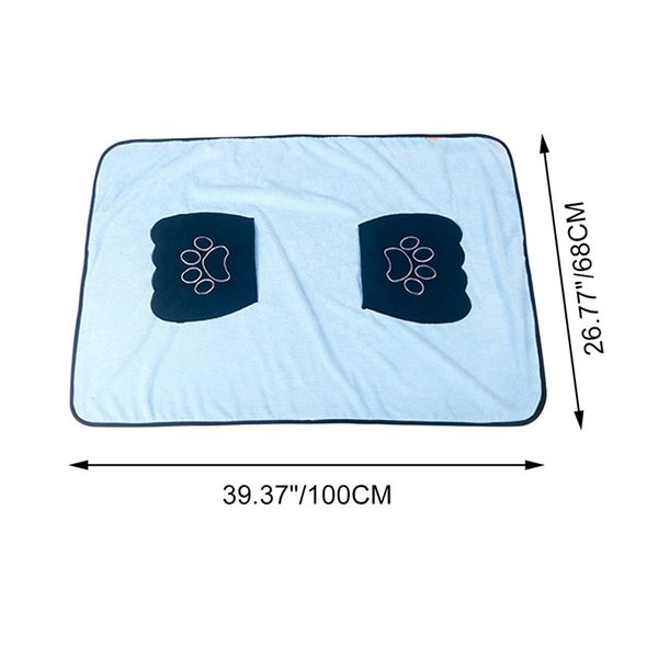 

dog bath towel pet drying towel made by microfiber 100*68cm two color pet product dog cat cleaning necessary new