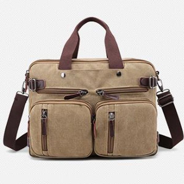 

мужчины холст сумка кожаный портфель путешествия чемодан messenger плеча tote назад сумочка большой повседневный бизнес ноутбука карман
