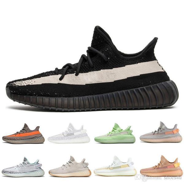 

box v2 kanye west with static reflective men women glow in the dark clay hyperspace true form mens oreo women running designer shoes