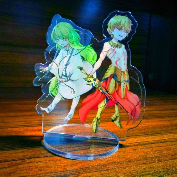 

fgo fate grand order gilgamesh enkidu acrylic keychain keyring display new gift limited creative fashion, Silver
