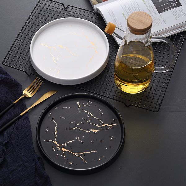 

luxury home decor wedding gift ceramic tableware marble colored dishes ceramic porcelain dinnerware