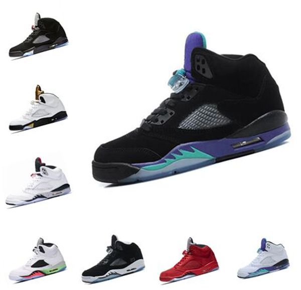 

designer basketball shoe 5 5s v olympic metallic gold white cement athletic shoes og black metallic red blue suede fire red sport sneakers