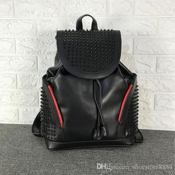 

designer backpacks genuine leather backpack rivet rock style man backpack man travel bags x43