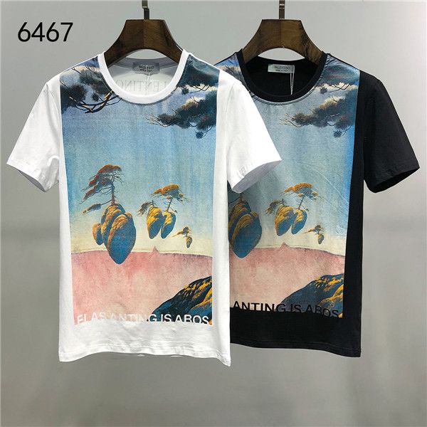 

2020 luxury men's designers t-shirt men's couple casual short sleeve men's round neck t-shirt hand embroidered brand 01