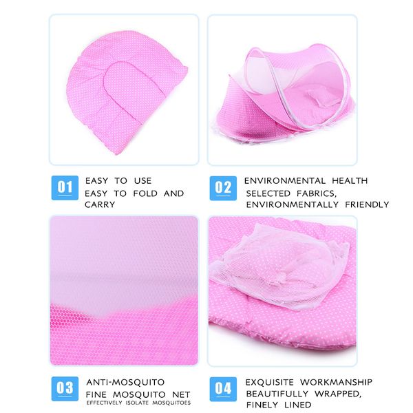 

baby crib netting summer portable folding baby mosquito cradle net kid infant sleep shading comfortable bed mesh crib netting