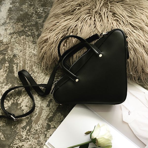

pu messenger bag triangle bag fashion women's celebrity inspired hand