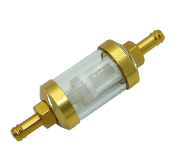 

6 colors motorcycle fuel filter gasoline filter fuel strainer oil filters 5/16 transparent hoses inner bore