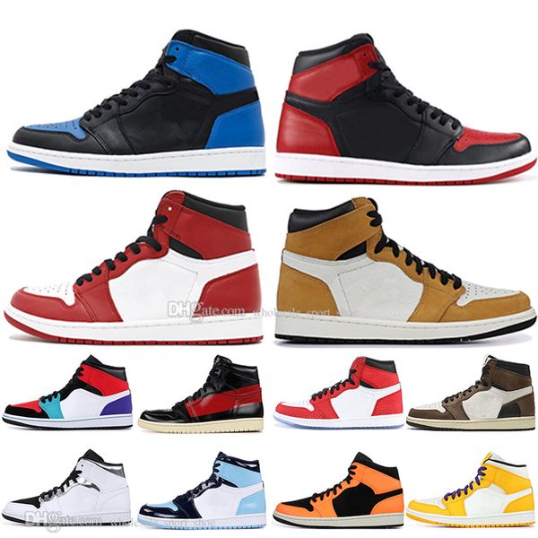 

With Box 1 High OG Travis Scotts Spiderman Chicago UNC Men women Basketball Shoes Homage To Home Royal Blue Boys Men Sports Designer Sneaker