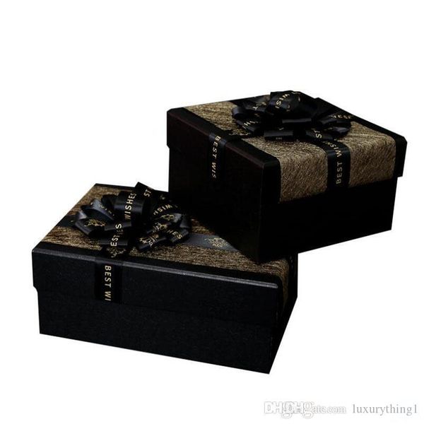 

gift package box birthday gift perfume shoes lipstick packaging case rectangle gift box for valentine's day, Black;white