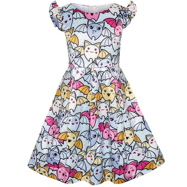 

girls dress halloween bat costume cartoon dress 2020 summer princess wedding party dresses clothes size 4-12 carnival vestidos, Red;yellow