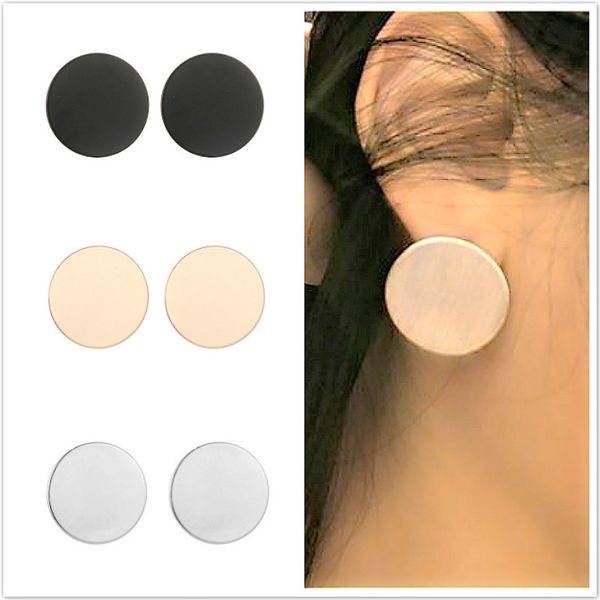 

2019 1 pair sell wafer hoop earrings for women golden color ball geometric earrings for wedding jewelry gift, Golden;silver