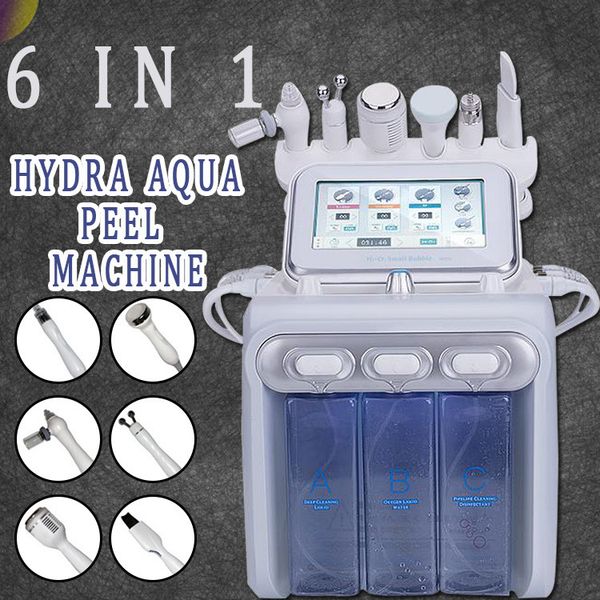 

6 in 1 popular hydro facial machine oxygen water hydra facial oxygen spray gun hydro dermabrasion led light therapy machine
