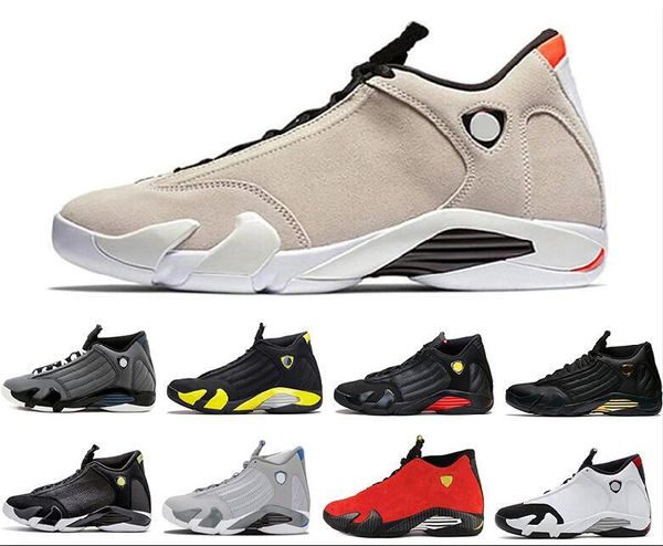 

14 14s yellow men basketball shoes designer jumpman sneakers desert thunder basket michael sports 23 trainers with box des chaussures