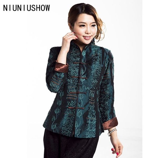 

new arrival spring female silk satin jacket chinese lady embroidery coat flowers size s m  xl xxl xxxl, Black;brown