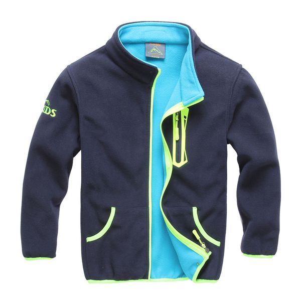 

2020 autumn winter children jacket trendy boys sport jacket kids polar fleece soft shell clothing kids outerwear coat 4-13 years, Blue;gray