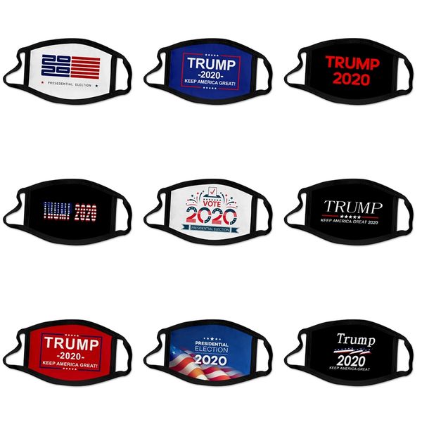 

11 color designer trump face mask earloop with valve adjustable reusable cotton face masks soft breathable anti dust protective #255