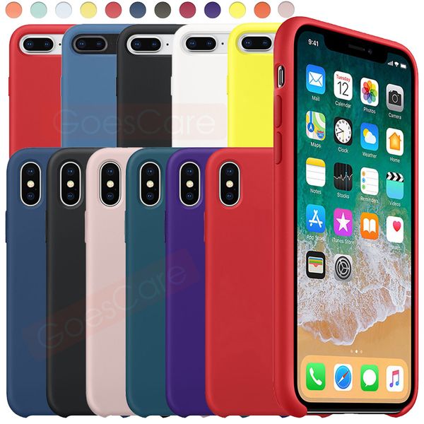 

original silicone case for iphone se 11 pro max xs xr case liquid silky soft-touch cover for iphone x 7 8 plus 6s 6 with retail box