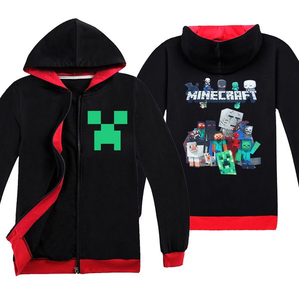 

2020 minecraft tiktok children cartoon alan walker faded deadpool legends venom cotton boys and girls long-sleeved hooded t-shirt clothing, Blue