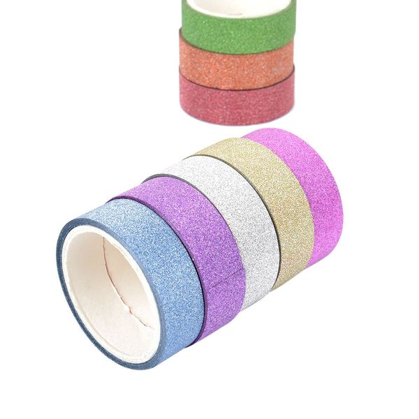 

diy self-adhesive glitter washi paper tape sticker wedding birthday festival decoration home decor