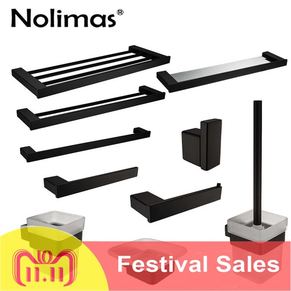 

sus 304 stainless steel bathroom hardware set electroplated toothbrush holder paper holder hook towel bar bathroom accessories