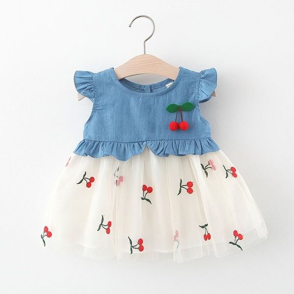 

4 шт / много) 2020 летних девушки одеваются цветочные 050801, Red;yellow