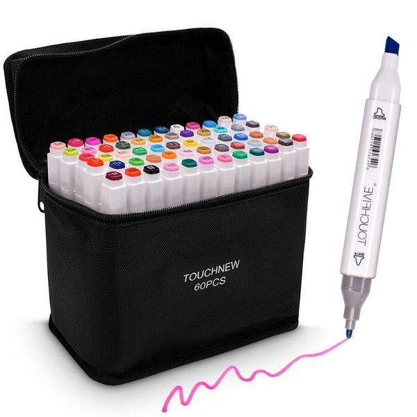 

permanent alcohol markers 30 40 60 80 168 colors touchfive double head art marker case for drawing painting manga sketch pen