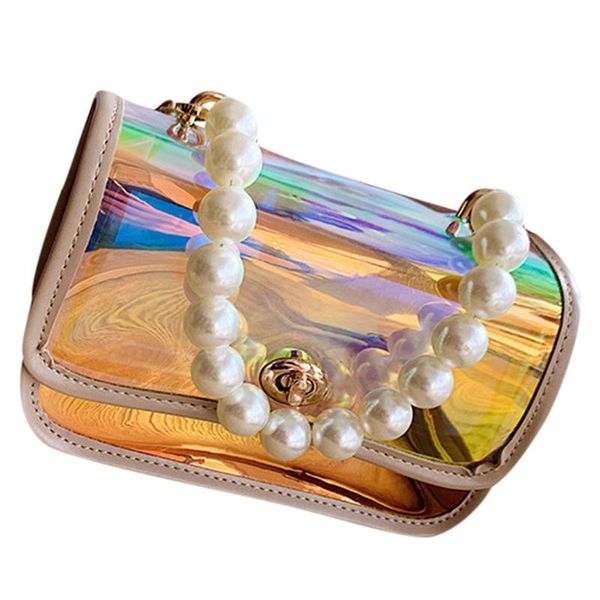 

crossbody bags for women bag over shoulder bags trendy jelly polarized light ladies pearl chain hand bolsa feminina