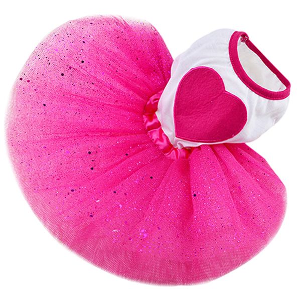 

pet dog love heart блестка марлевых платья юбка puppy роза красной одежда дышащего собак платье зоотовары