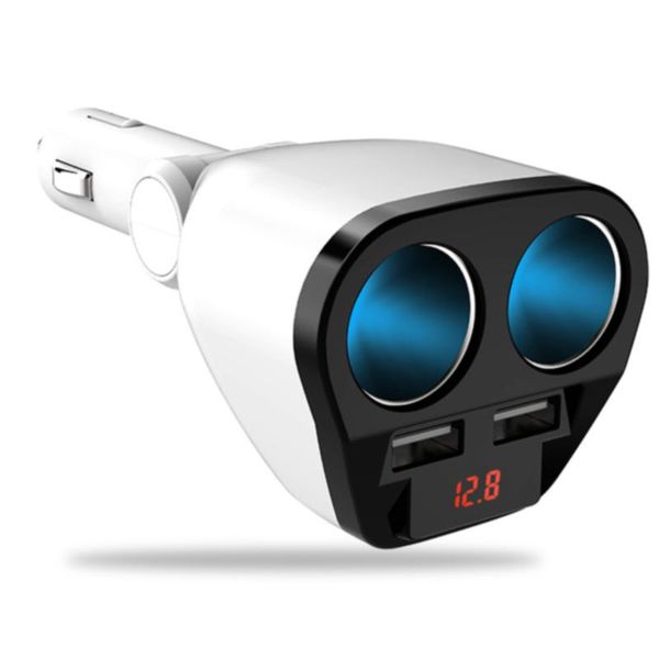 

auto universal socket accessories 12v 24v abs double charger power plug dual usb mini durable adapter cigarette lighter splitter