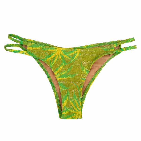 

two-piece separates bikini bottoms 2018 women's swimming suit strappy smelting women bathing women's swimwear trunk green